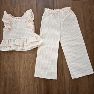 Girls Pastel Stripe Matching Set by Catherine Malandrino